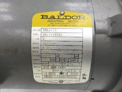 Baldor VM3611T Gearmotor 3Hp 230/460V 3PH 15:1 Reducer 115rpm RH Output 182TC