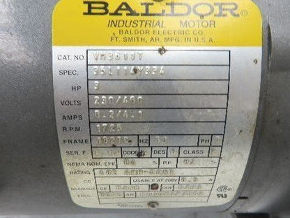 Baldor VM3611T Gearmotor 3Hp 230/460V 3PH 10:1 Reducer 173rpm RH Output 182TC