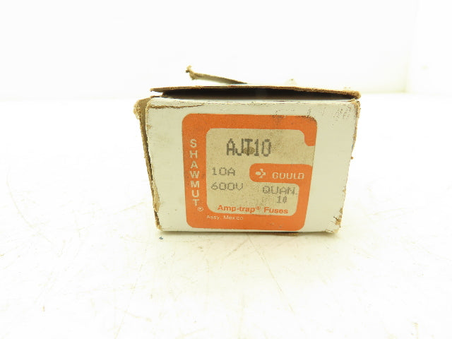 Ferraz Shawmut AJT10 Amptrap Time Delay Fuse 10A 600vAC Original Box Lot of 10