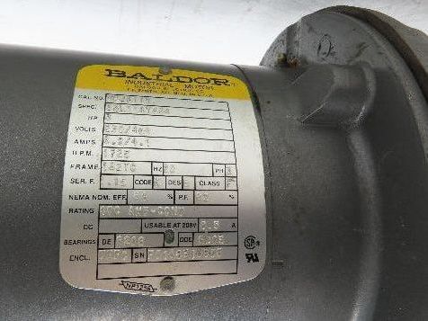 Baldor VM3611T Gearmotor 3Hp 230/460V 3PH 10:1 Reducer 173rpm LH Output 182TC