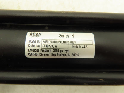 Atlas Hydraulic Cylinder 2" Bore 5" Stroke 1" Rod Double Acting Series H
