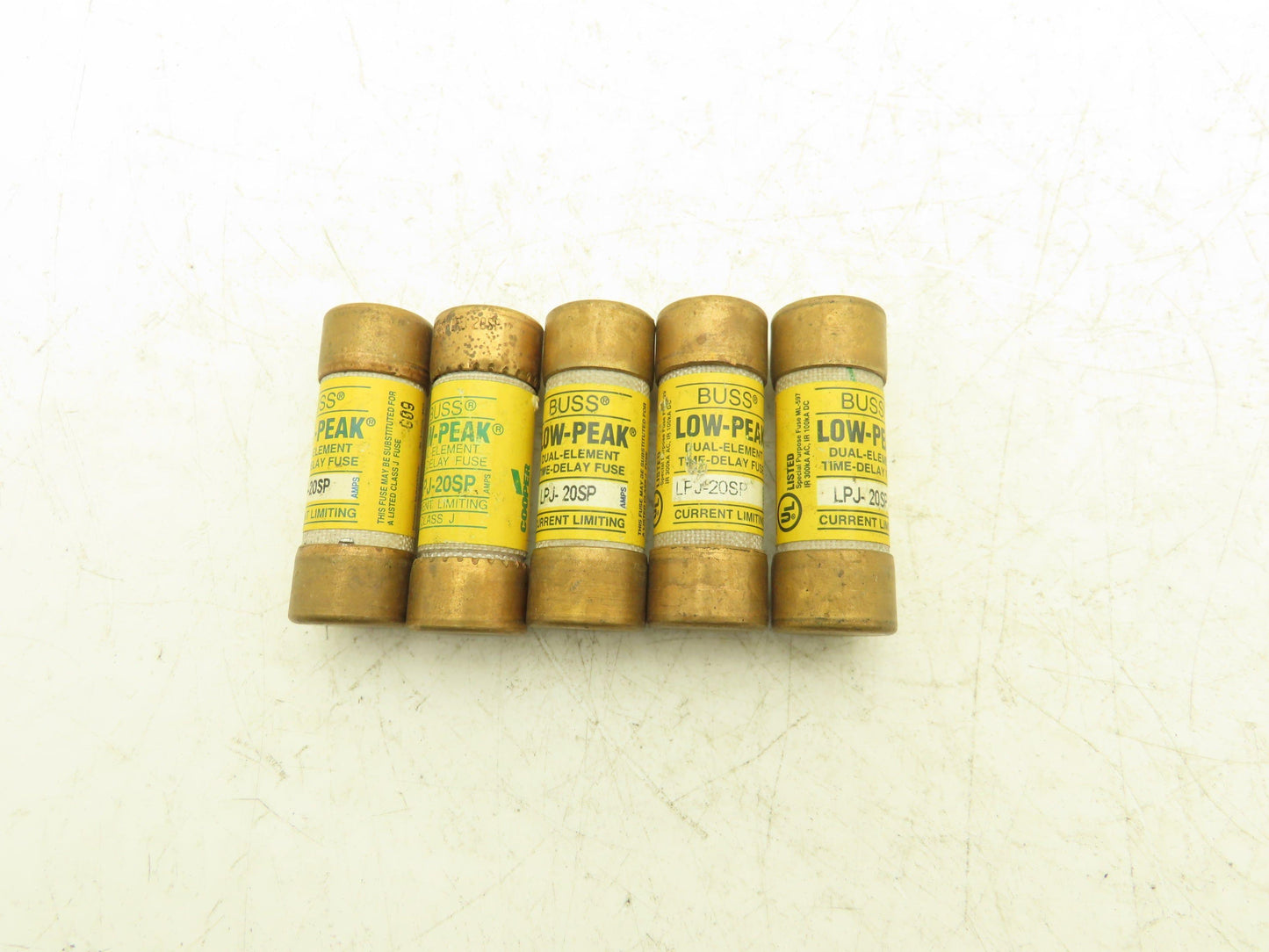 Bussman LPJ-20SP Low-Peak Dual Element Time Delay Fuse 20A 600Vac  Lot of 5