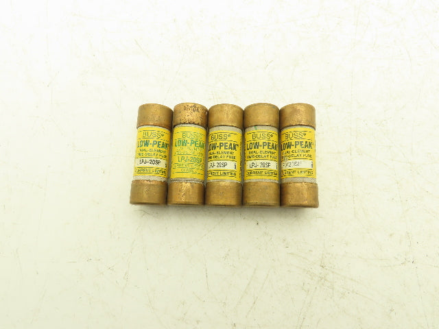 Bussman LPJ-20SP Low-Peak Dual Element Time Delay Fuse 20A 600Vac  Lot of 5