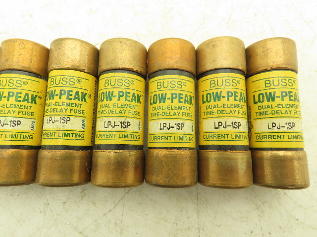 Bussman LPJ-1SP Low-Peak Dual Element Time Delay Fuse 1A 600Vac  Lot of 10