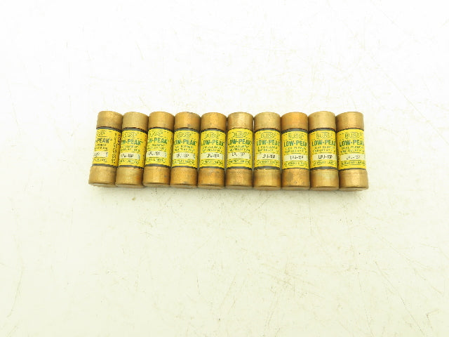 Bussman LPJ-1SP Low-Peak Dual Element Time Delay Fuse 1A 600Vac  Lot of 10