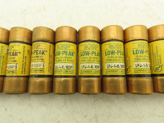 Bussman LPJ-1-8/10SP Low-Peak Dual Element Time Delay Fuse 1.8A 600Vac Lot of 11