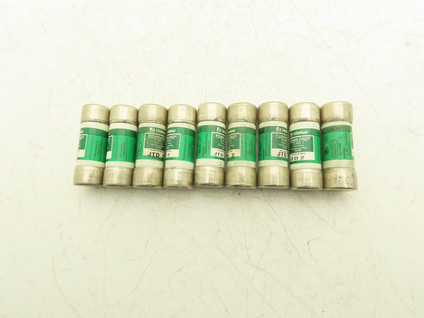 Littelfuse JTD 2 Powr-Pro Time Delay Fuse 2A 600Vac  Lot of 9