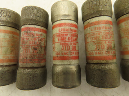 Littelfuse JTD 30 Powr-Pro Time Delay Fuse 30A 600Vac Class J Lot of 5