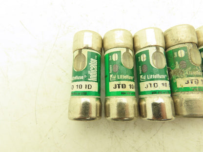 Littelfuse JTD 10 ID Indicator Fuse 10A 600Vac Class J Lot of 6