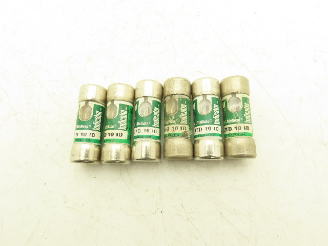 Littelfuse JTD 10 ID Indicator Fuse 10A 600Vac Class J Lot of 6