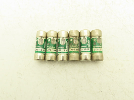 Littelfuse JTD 10 ID Indicator Fuse 10A 600Vac Class J Lot of 6