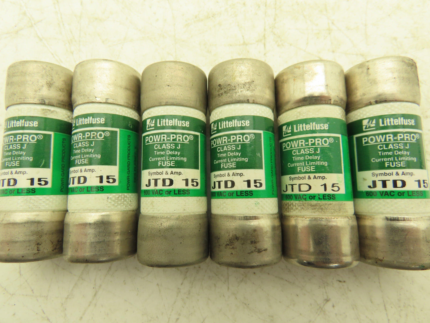 Littelfuse JTD 15 Powr-Pro Time Delay Fuse 15A 600Vac Class J Lot of 6