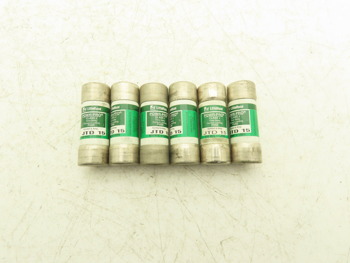 Littelfuse JTD 15 Powr-Pro Time Delay Fuse 15A 600Vac Class J Lot of 6