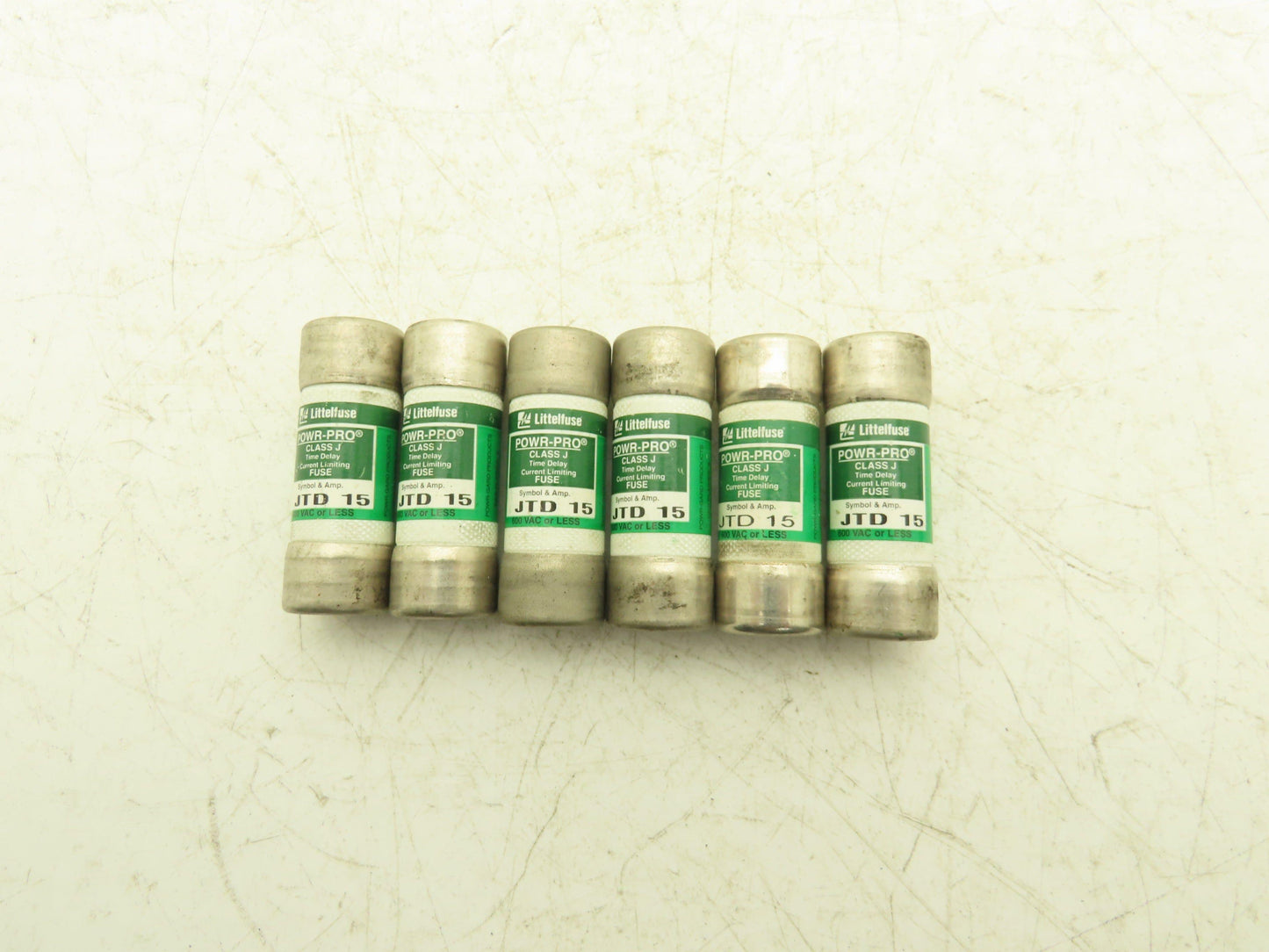 Littelfuse JTD 15 Powr-Pro Time Delay Fuse 15A 600Vac Class J Lot of 6