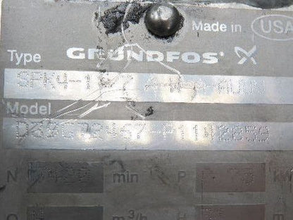 Grundfos SPK4-11/7-A-W-A-AUUV  14" Immersion Coolant Pump 20gpm .75kw 230V 3PH