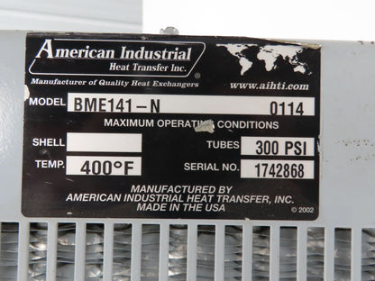 BME-141-N Heat Exchanger 115V Single Pass Side Connection With Attached Filter