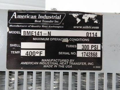 BME-141-N Heat Exchanger 115V Single Pass Side Connection With Attached Filter