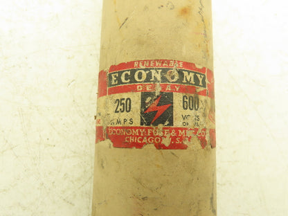 Economy Fuse & Mfg Co F-25025 Rebuildable Renewable Delay Fuse 250Amp 600VAC