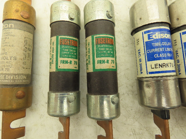 Time Delay Fuse 70A 250VAC Class RK1 RK5 Mixed Brand Lot of 8