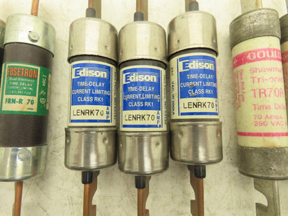 Time Delay Fuse 70A 250VAC Class RK1 RK5 Mixed Brand Lot of 8