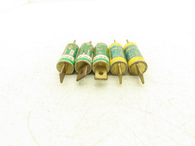 Time Delay Fuse 100A 600VAC Class J Mixed Brand Lot of 5