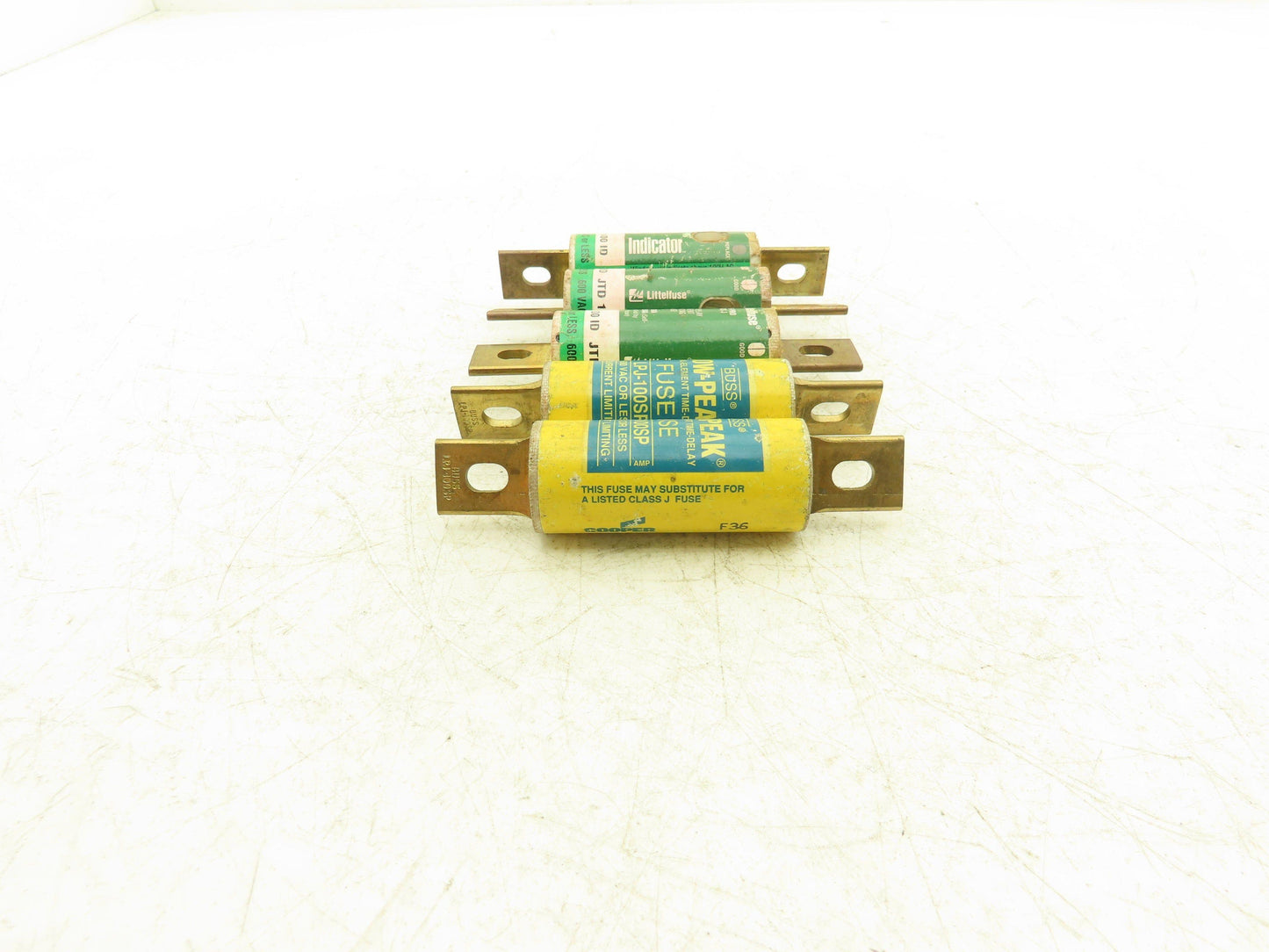 Time Delay Fuse 100A 600VAC Class J Mixed Brand Lot of 5