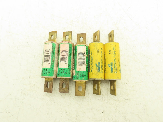 Time Delay Fuse 100A 600VAC Class J Mixed Brand Lot of 5