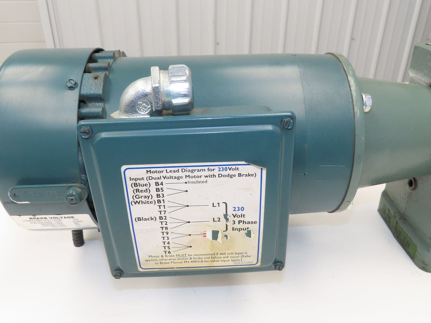 Hytrol 4AC-30-1-LH Conveyor Drive Brake Gearmotor 30:1 Reducer 1Hp 230/460V 56C