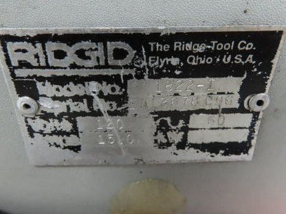 Ridgid 1822-I Pipe Threader Threading Machine Cart Auto Chuck 815 Head 1/2-2"NTP