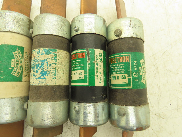 Fusetron FRN-R-150 Dual Element Time Delay Fuse 150A 250VAC Class RK5 Lot of 6