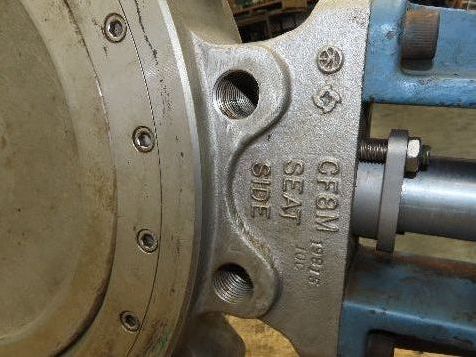 DeZurik 18" Stainless Butterfly Valve 16-Lug w/Air Actuator & PMV Positioner