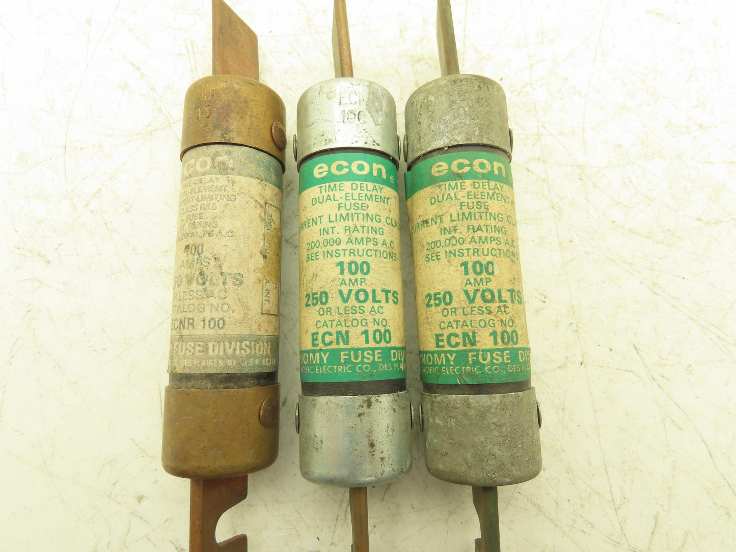 Econ ECNR 100 Dual Element Time Delay Fuse 100A 250VAC Class RK5 Lot of 3