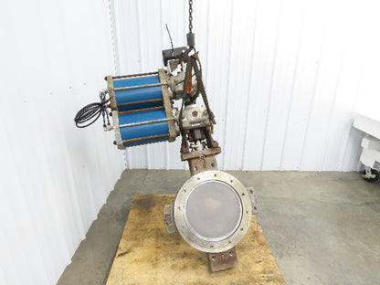 Jamesbury ST-2400 18" Stainless Wafer Butterfly Valve Air Actuator & Positioner