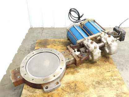 Jamesbury ST-2400 18" Stainless Wafer Butterfly Valve Air Actuator & Positioner