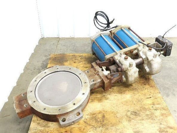 Jamesbury ST-2400 18" Stainless Wafer Butterfly Valve Air Actuator & Positioner