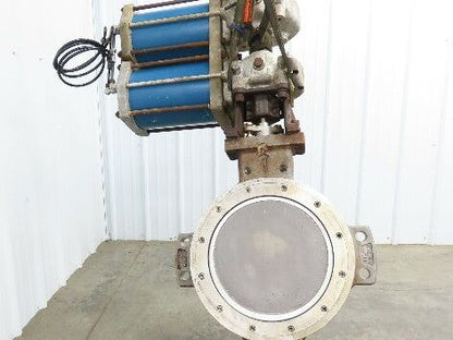 Jamesbury ST-2400 18" Stainless Wafer Butterfly Valve Air Actuator & Positioner