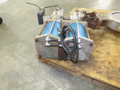 Jamesbury ST-2400 18" Stainless Wafer Butterfly Valve Air Actuator & Positioner
