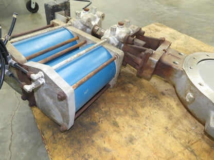 Jamesbury ST-2400 18" Stainless Wafer Butterfly Valve Air Actuator & Positioner