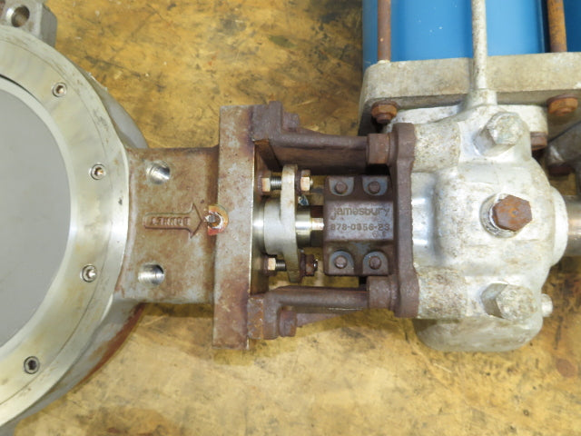 Jamesbury ST-2400 18" Stainless Wafer Butterfly Valve Air Actuator & Positioner