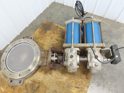 Jamesbury ST-2400 18" Stainless Wafer Butterfly Valve Air Actuator & Positioner