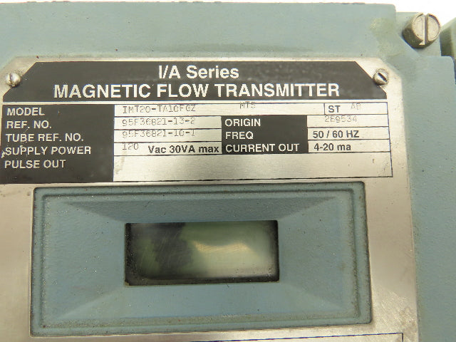 Foxboro IMT20-TA10FGZ Magnetic Flow Transmitter with 3" Flow Meter Tube