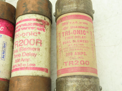 Gould Shawmut TR200R Dual Element Time Delay Fuse 200A 250VAC Class RK5 Lot of 4