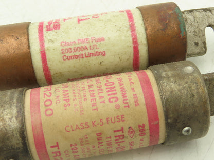 Gould Shawmut TR200R Dual Element Time Delay Fuse 200A 250VAC Class RK5 Lot of 4