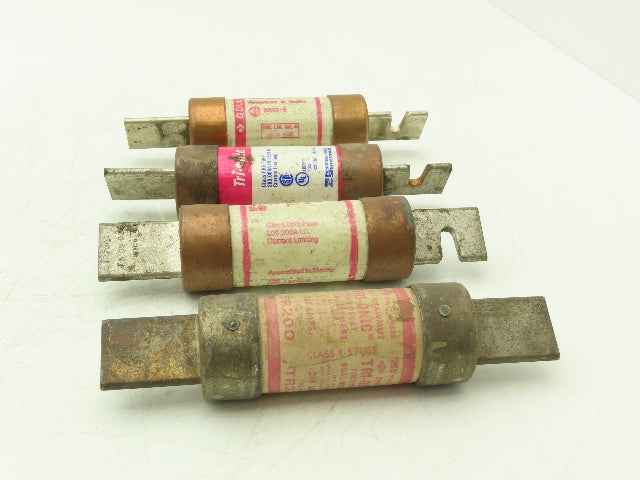 Gould Shawmut TR200R Dual Element Time Delay Fuse 200A 250VAC Class RK5 Lot of 4