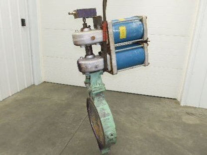Jamesbury ST-600 18" Stainless Wafer Butterfly Valve Air Actuator & Positioner