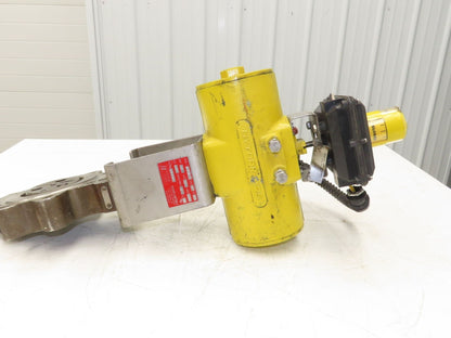 Tricentric 4" Stainless Butterfly Valve 8-Lug + Hytork-425 Actuator & Positioner