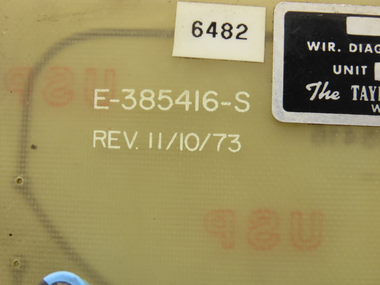 Taylor-Winfield U-48657 Control Panel From ND-24-50 Spot Welder