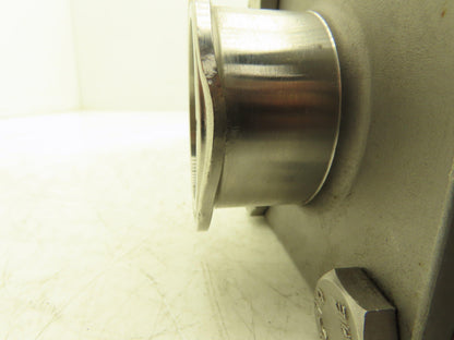 VNE 68-00 2" Sanitary Tri-Clamp Ball Valve 3-Way Stainless with 1 Cap and Clamp