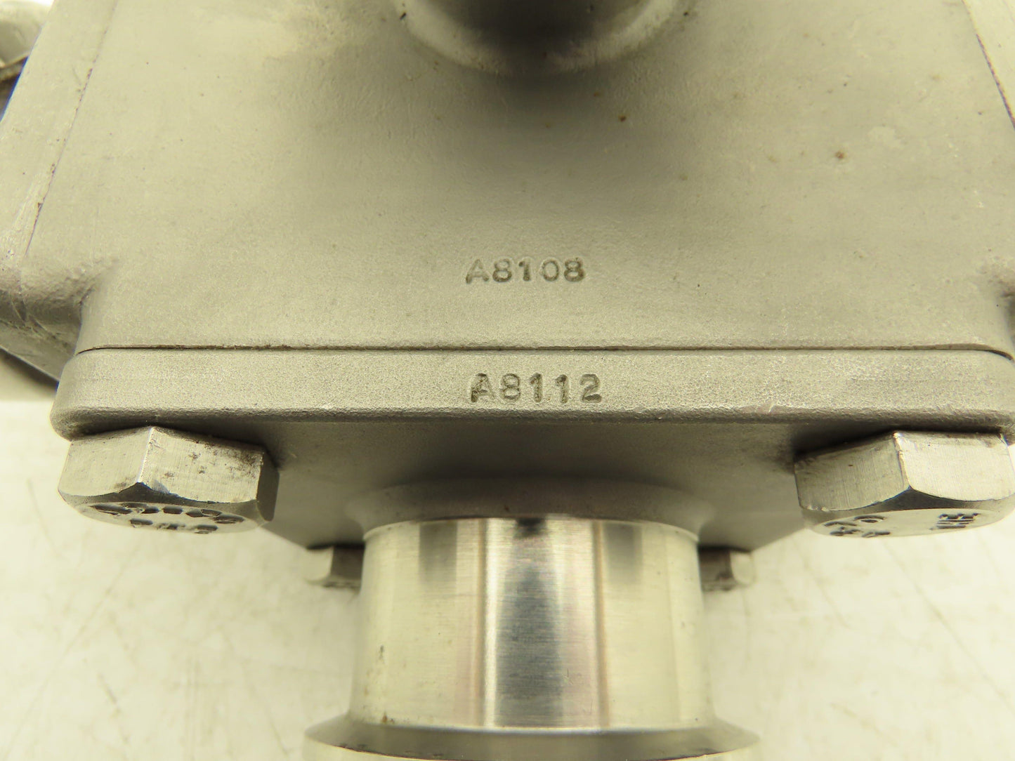 VNE 68-00 2" Sanitary Tri-Clamp Ball Valve 3-Way Stainless with 1 Cap and Clamp