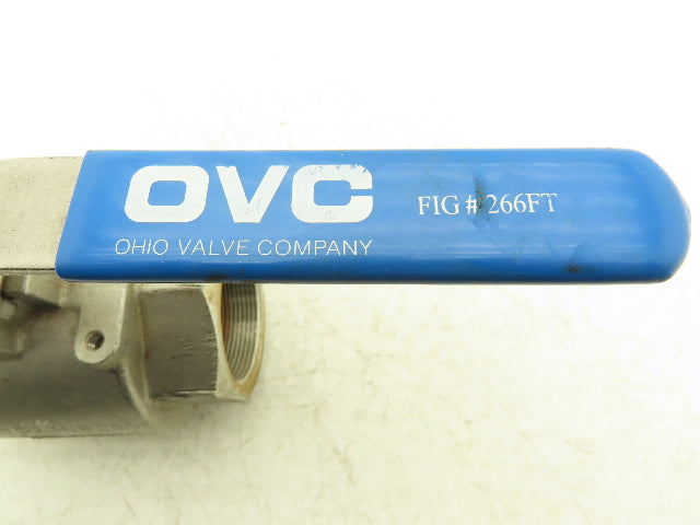 Ohio Valve Company 266FT 2" Stainless Steel Ball Valve 1500WOG Locking